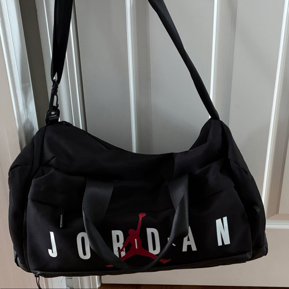 Jordan Black and Red Duffel Bag